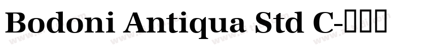 Bodoni Antiqua Std C字体转换